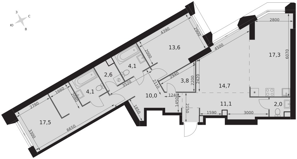 Планировка 100.8 м²