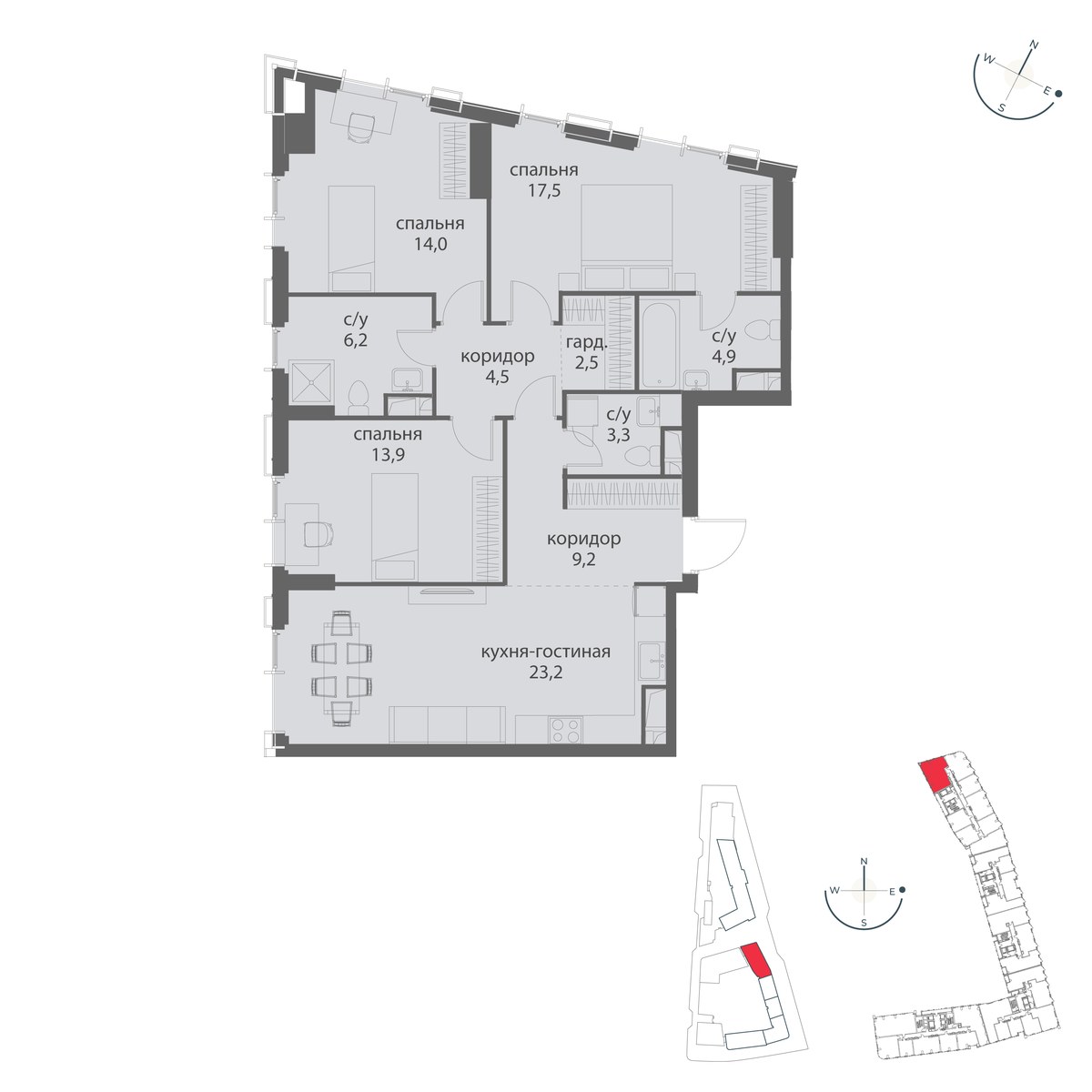 Планировка 99.2 м²