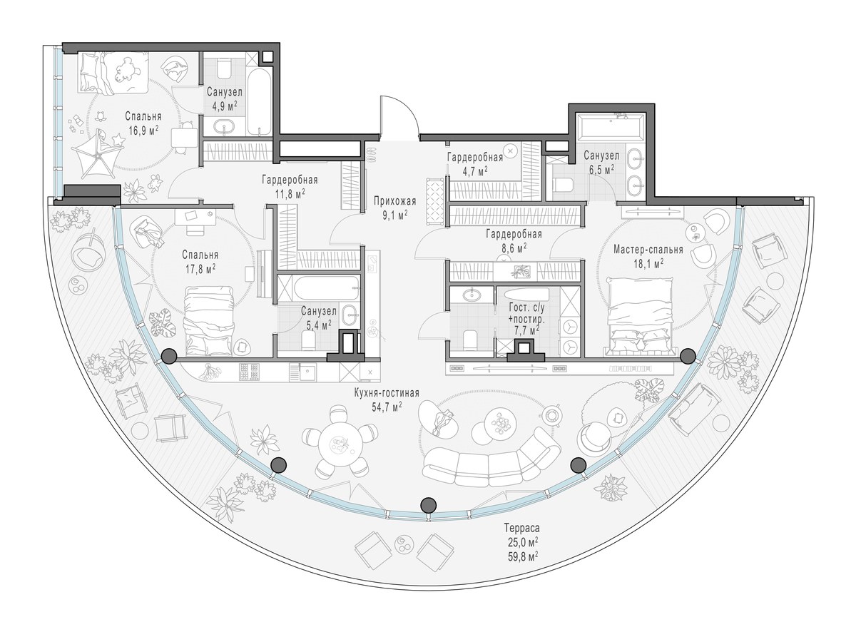 Планировка 172.6 м²