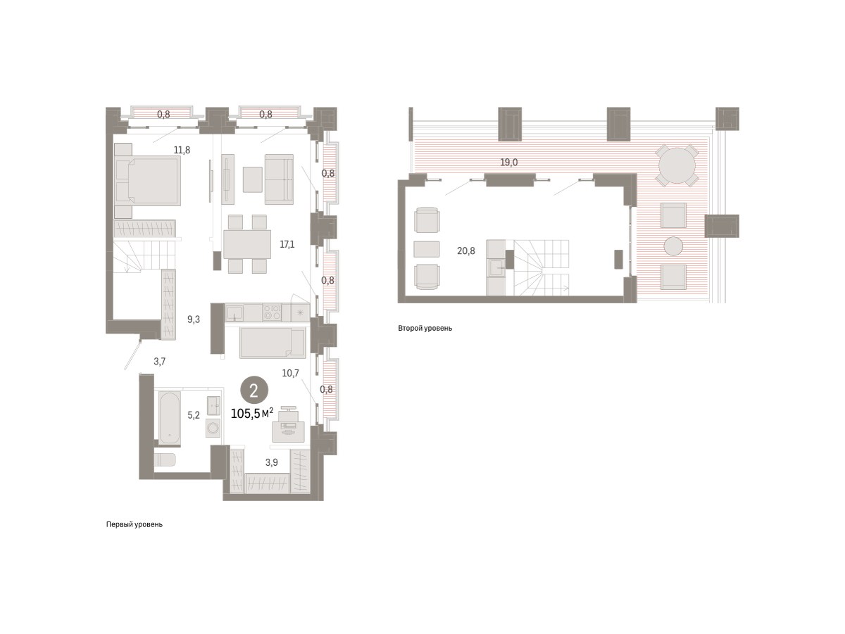 Планировка 105.5 м²