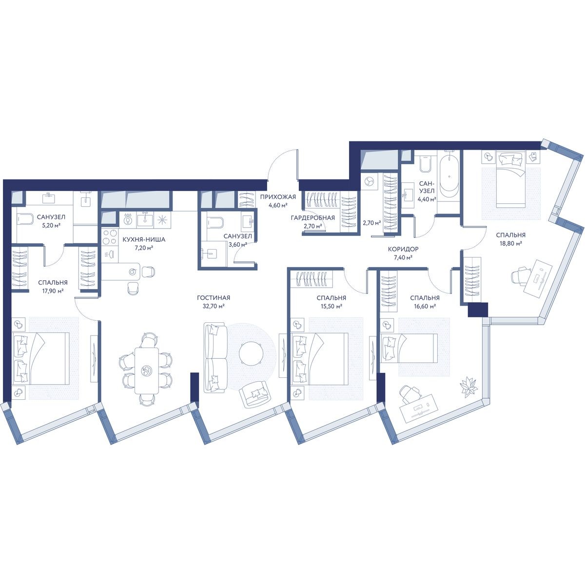 Планировка 139.3 м²