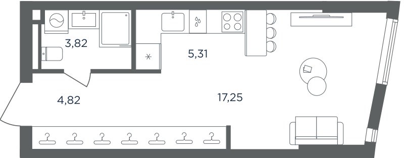 Планировка 31.2 м²