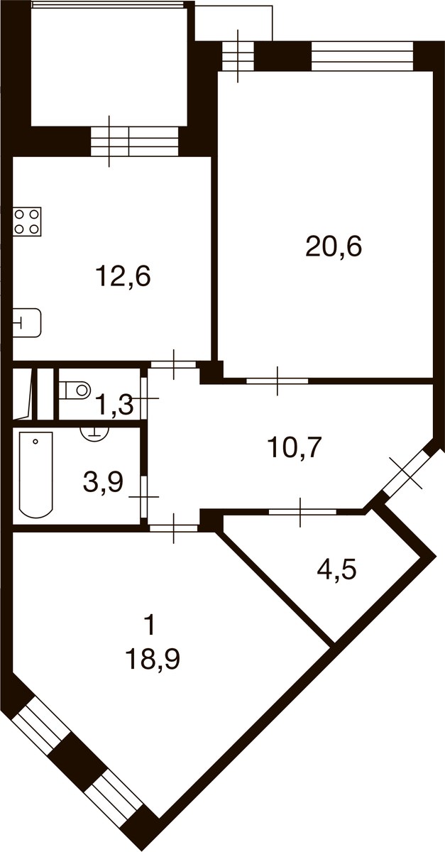 Планировка 72.5 м²