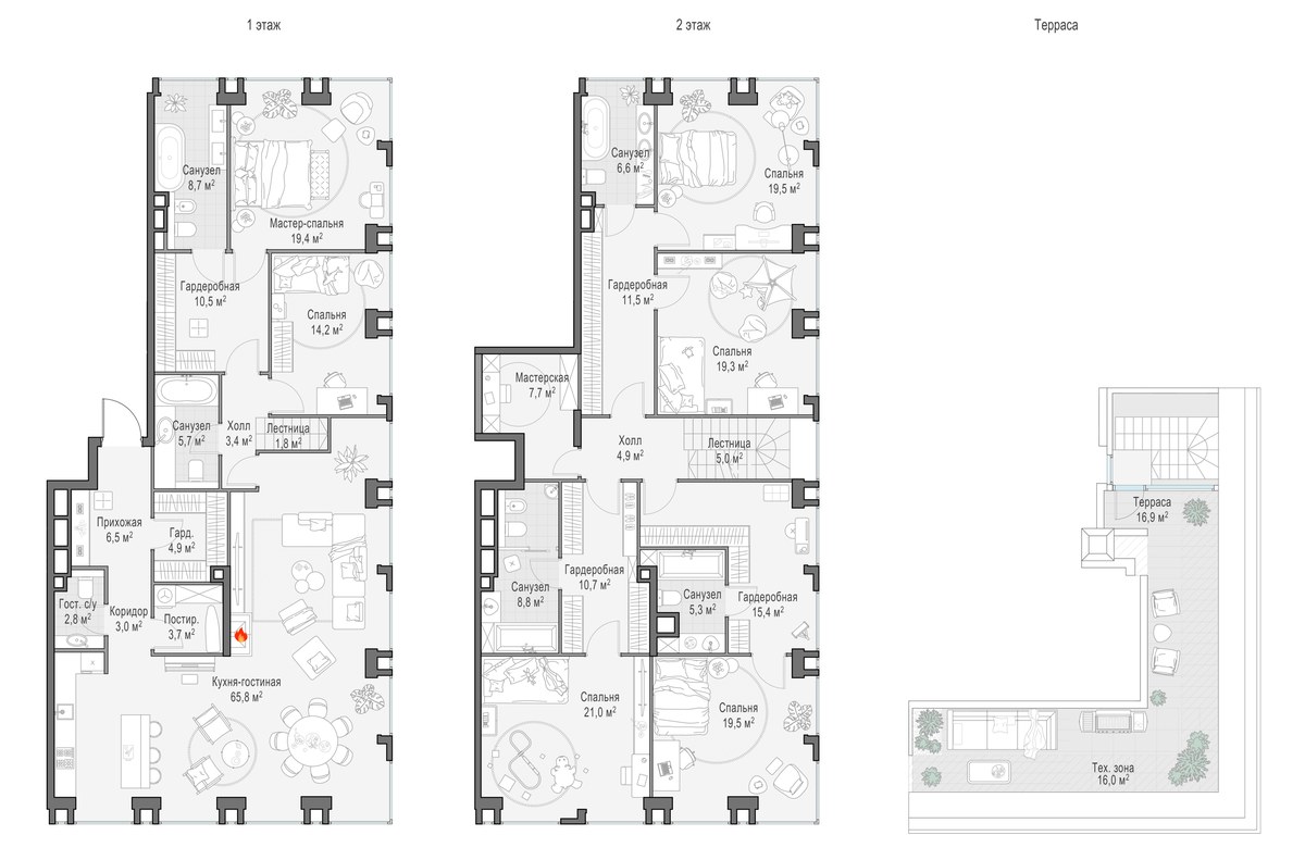 Планировка 301.3 м²