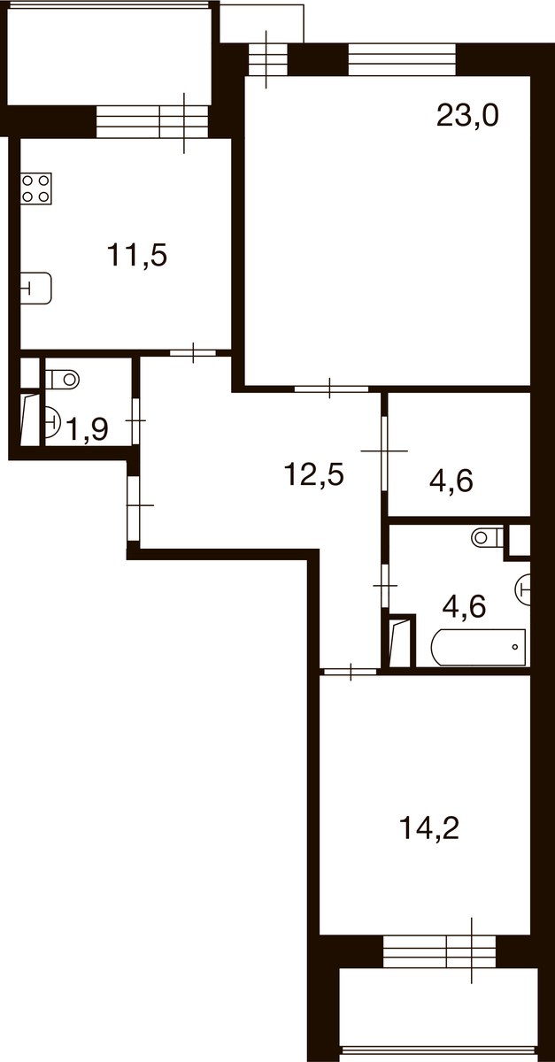 Планировка 72.3 м²