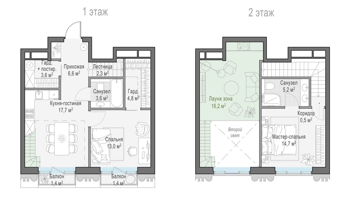 Планировка 72.4 м²