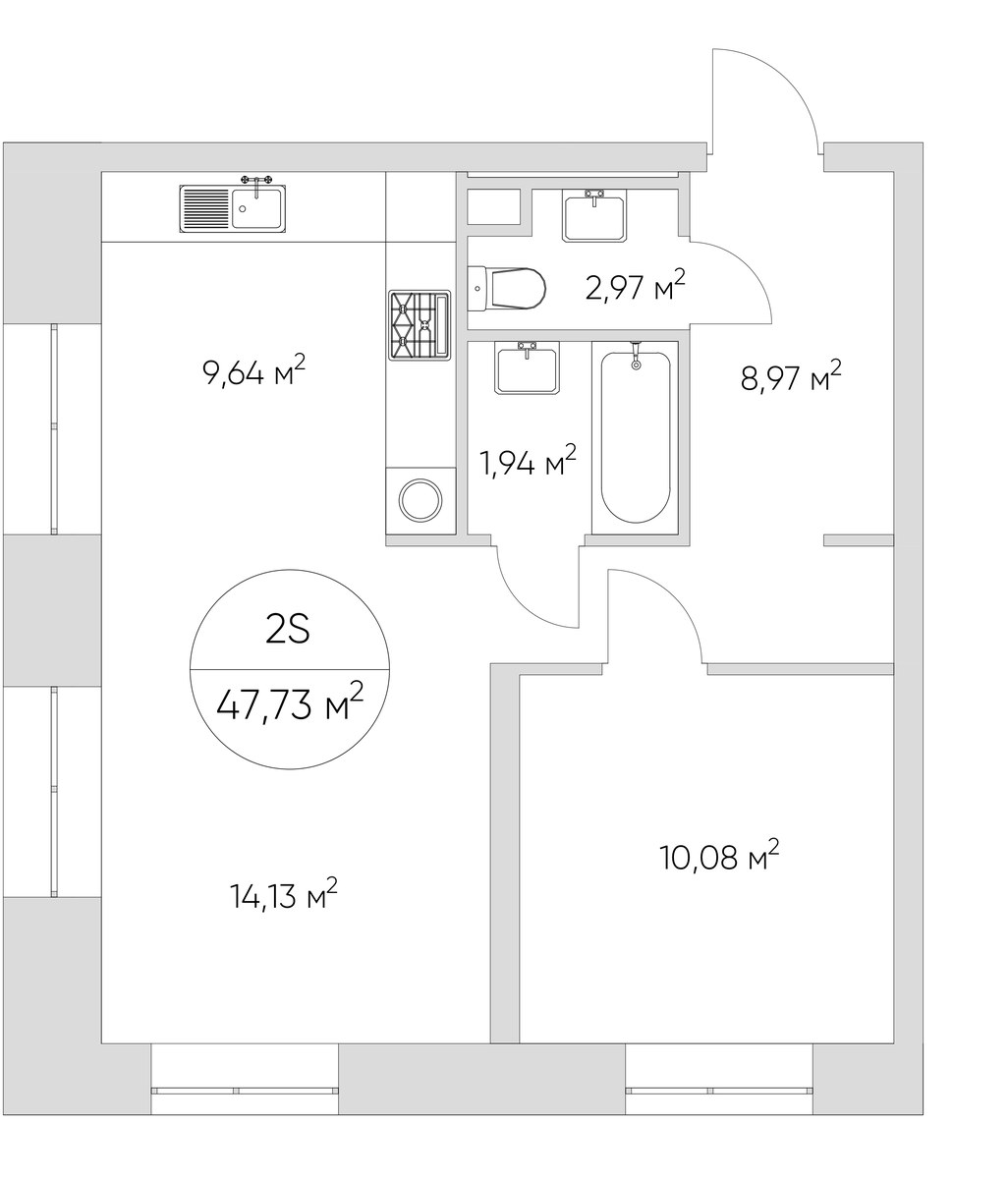 Планировка 50.3 м²