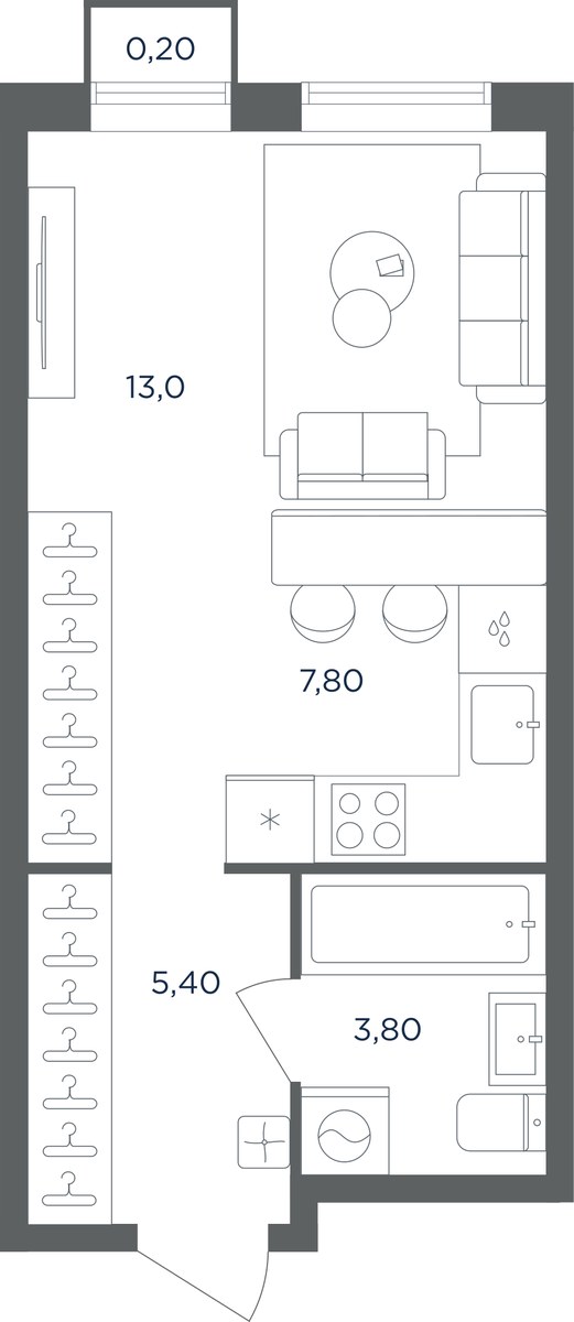 Планировка 30.1 м²