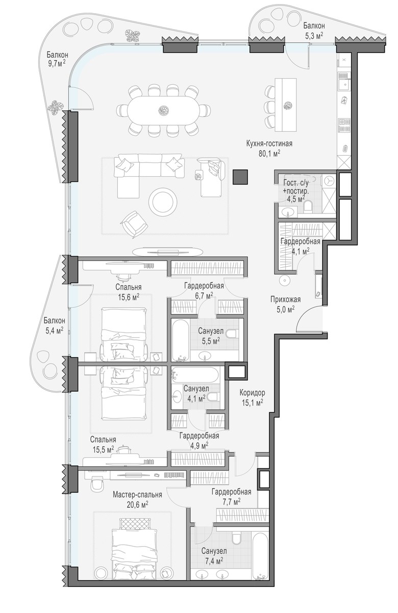 Планировка 208.0 м²