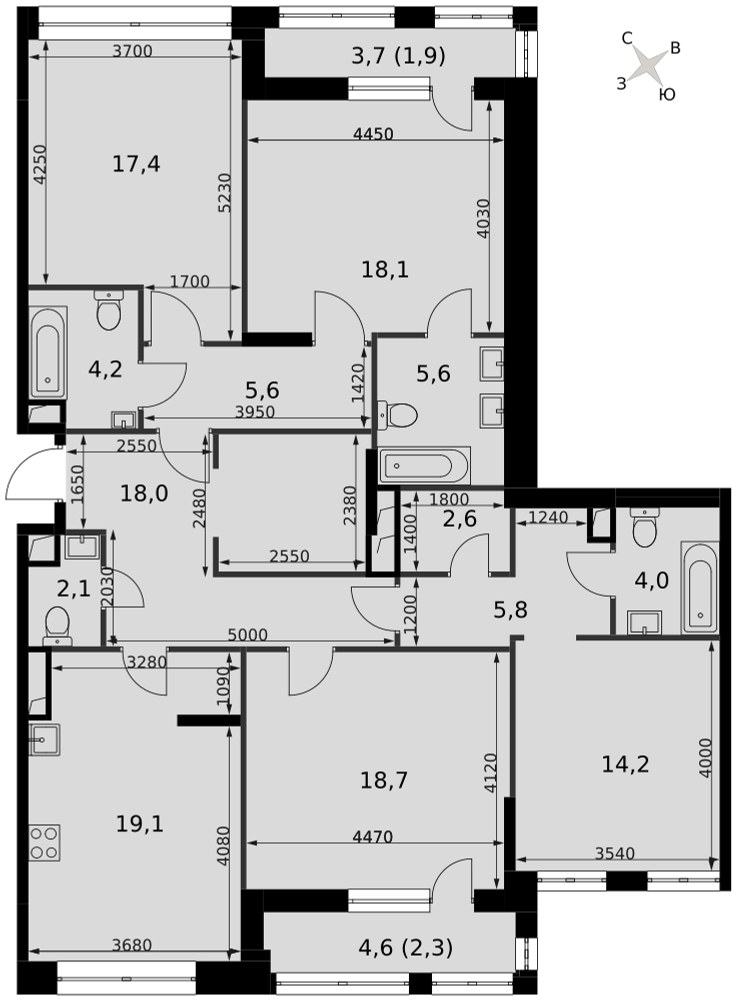 Планировка 139.2 м²