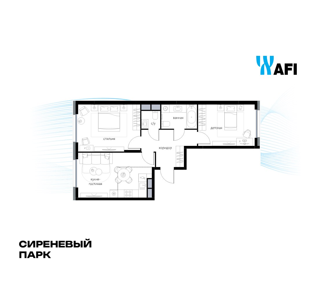 Планировка 62.2 м²