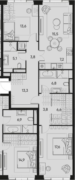 Планировка 90.2 м²
