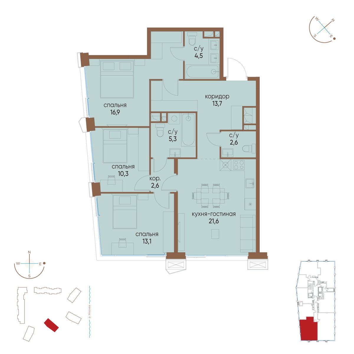 Планировка 90.6 м²