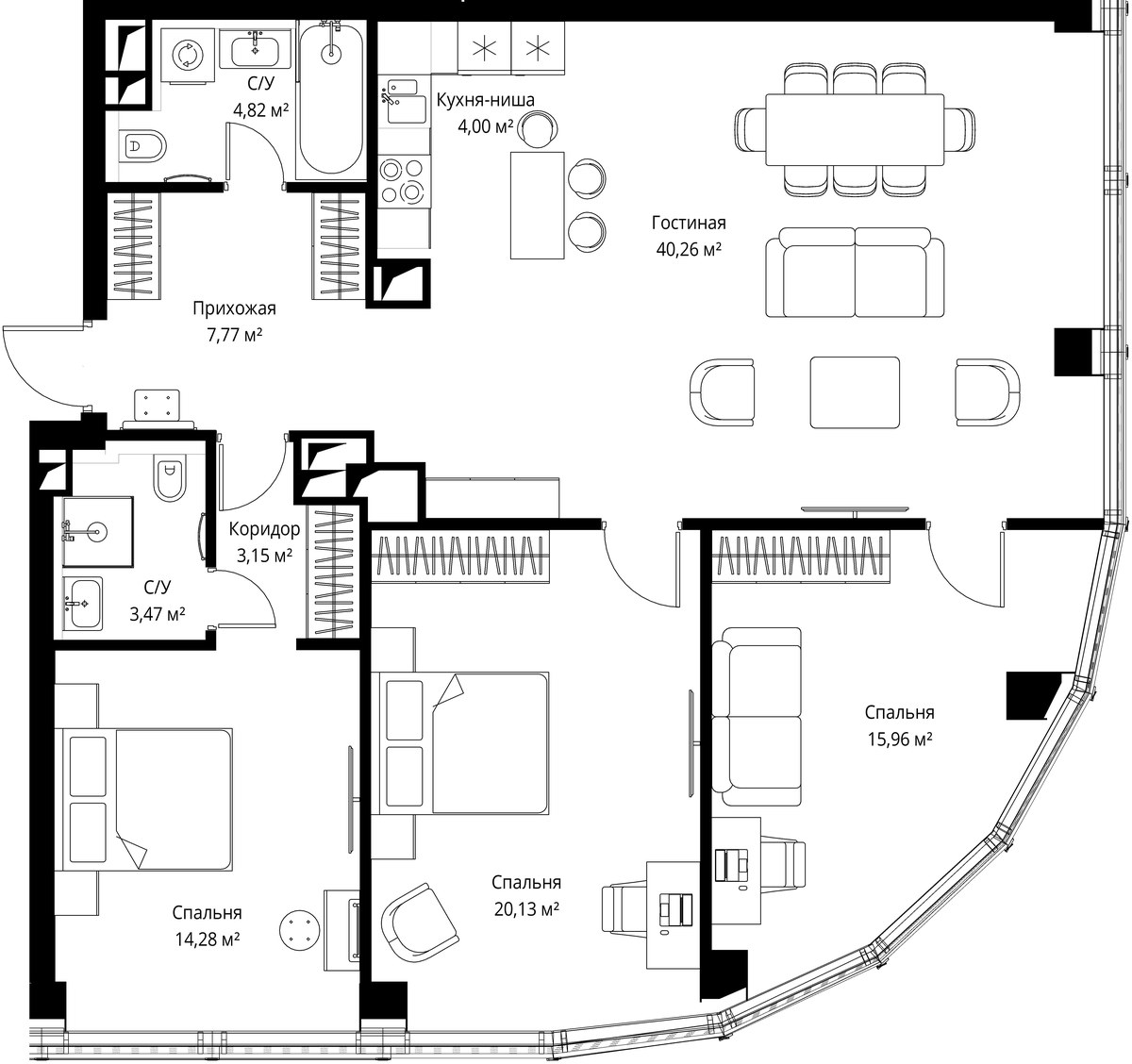 Планировка 115.0 м²