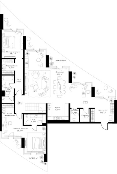 Планировка 246.1 м²