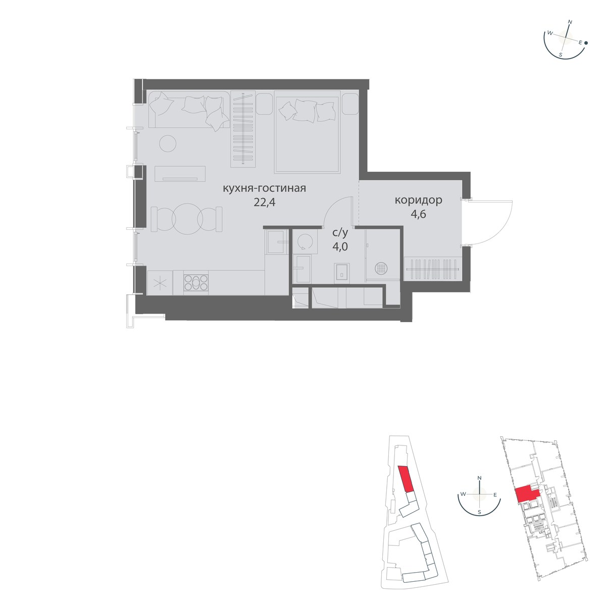 Планировка 31.0 м²