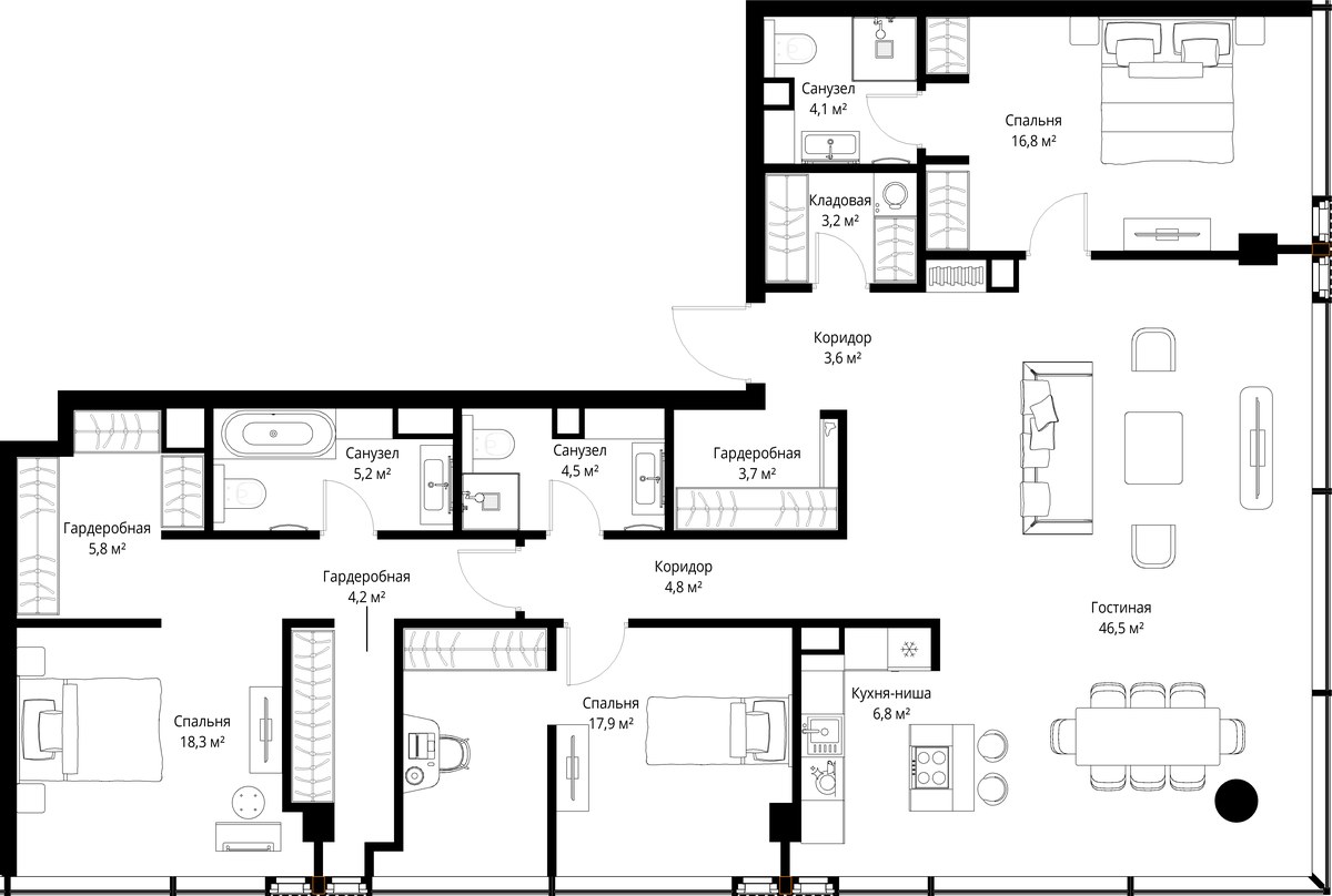 Планировка 145.4 м²