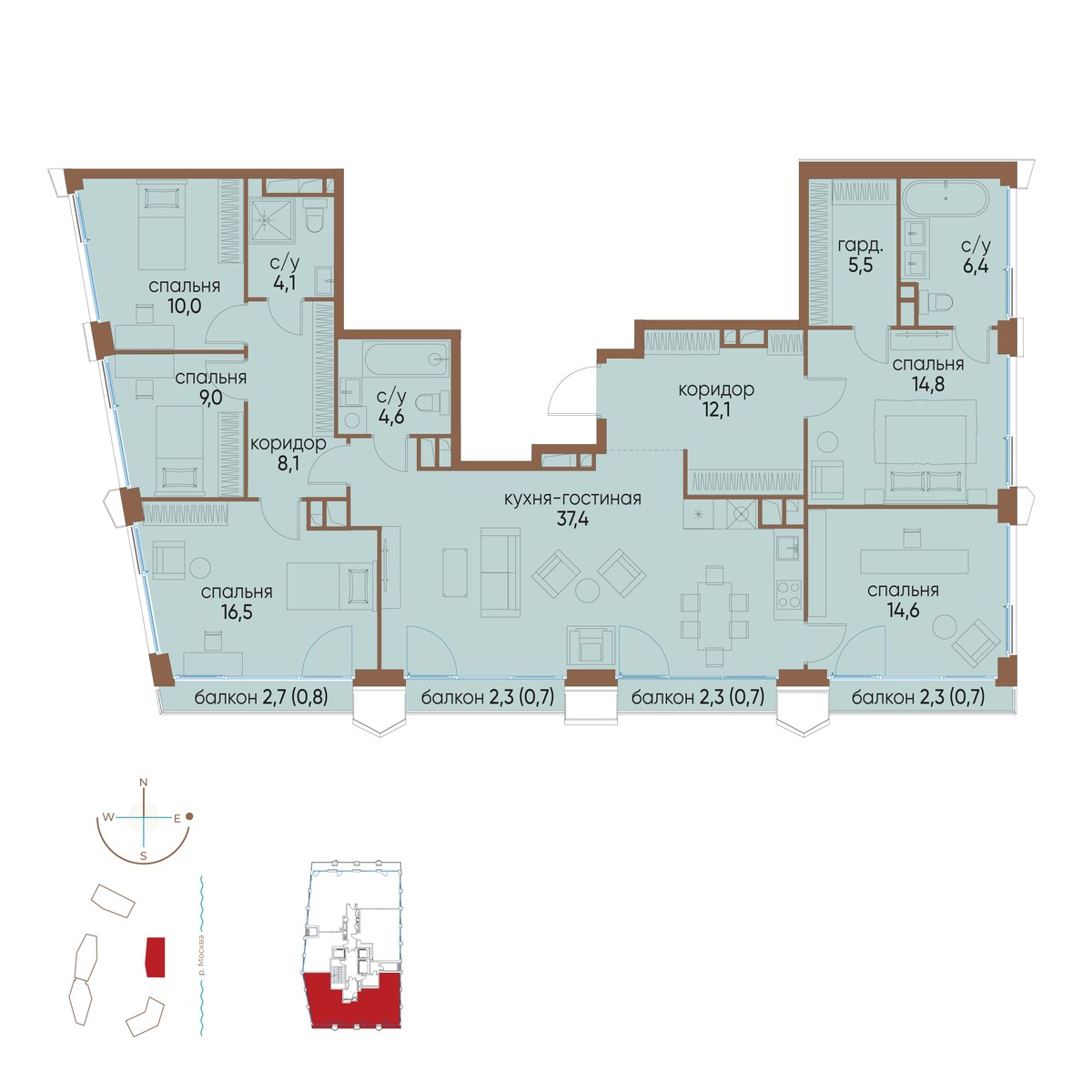 Планировка 146.0 м²