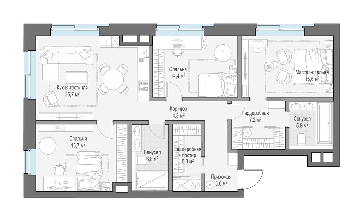 Планировка 112.4 м²
