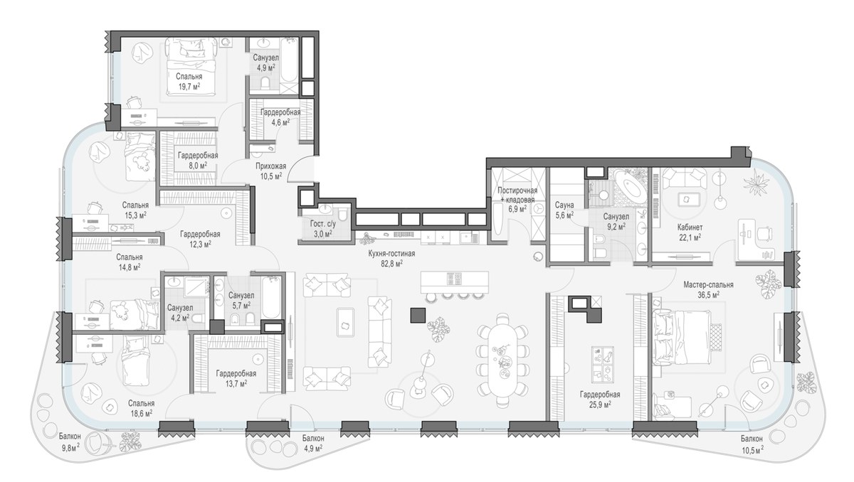 Планировка 328.0 м²