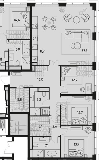Планировка 131.2 м²