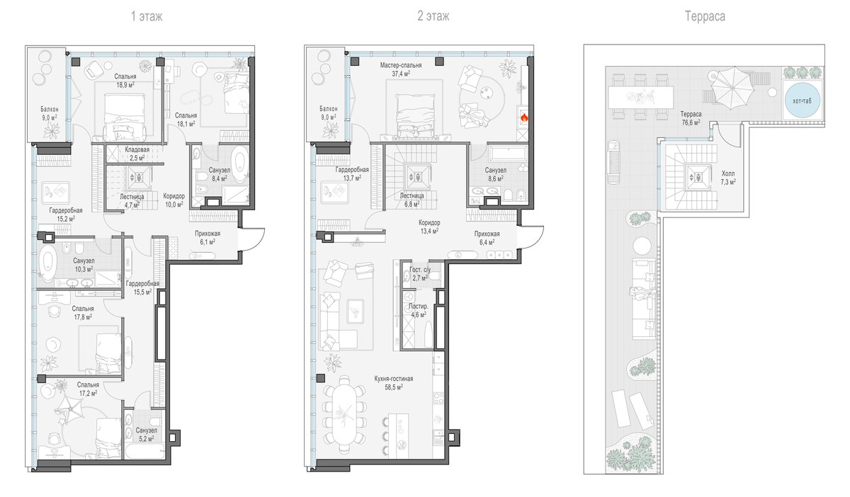 Планировка 307.8 м²