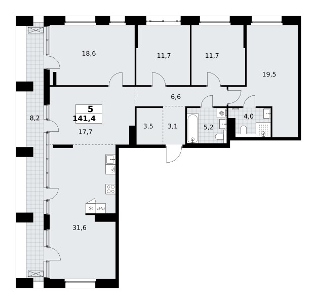Планировка 141.4 м²