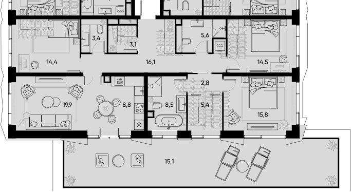 Планировка 119.0 м²