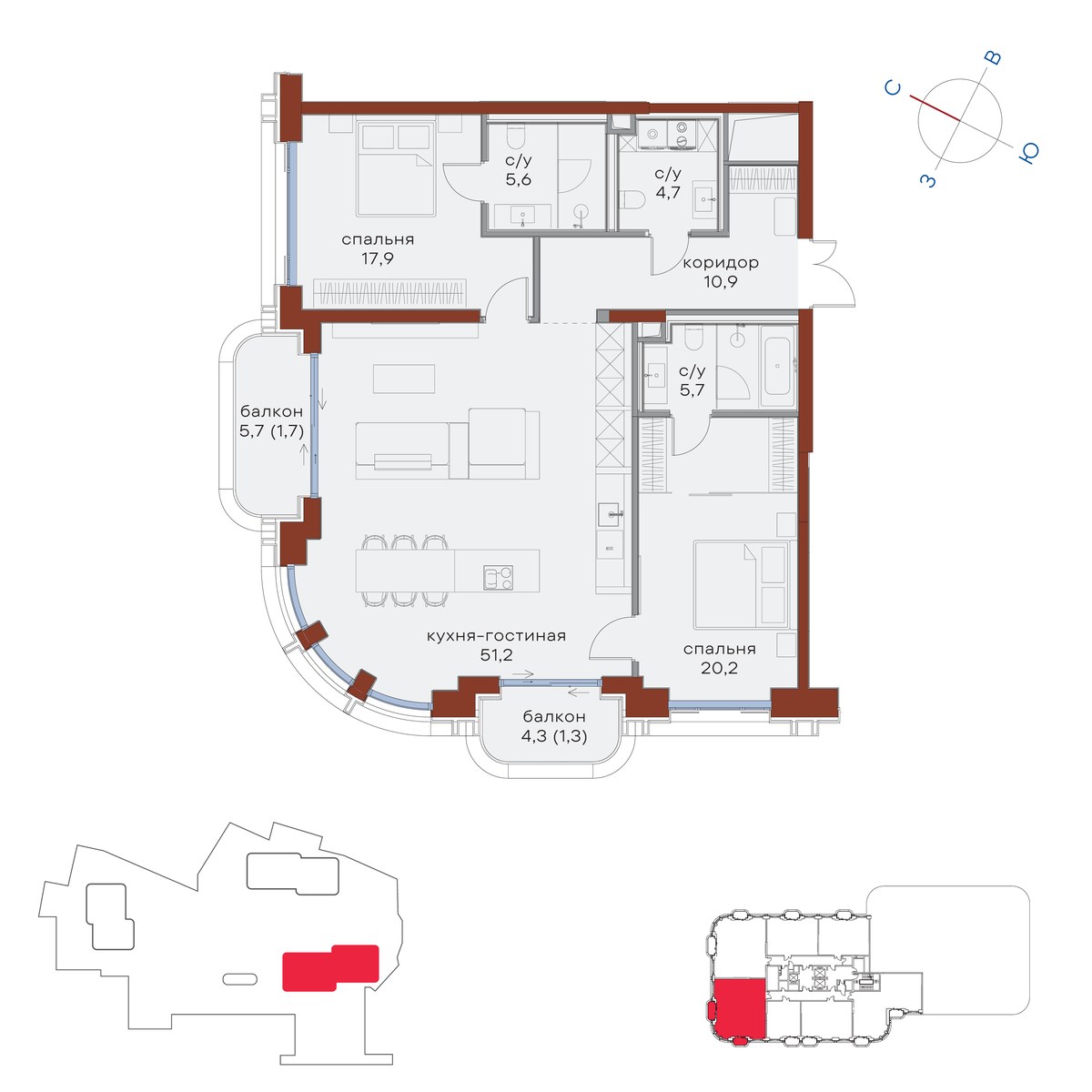 Планировка 119.2 м²