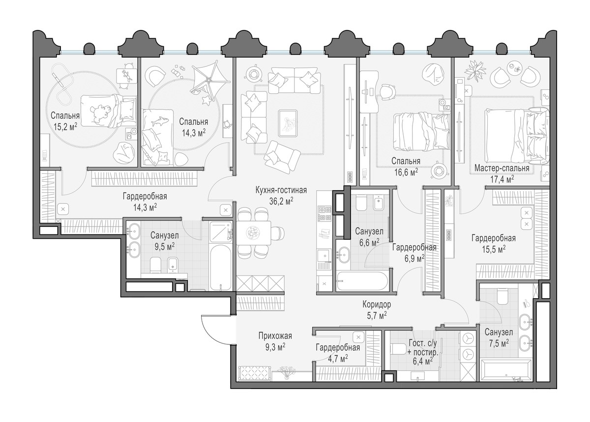 Планировка 187.5 м²