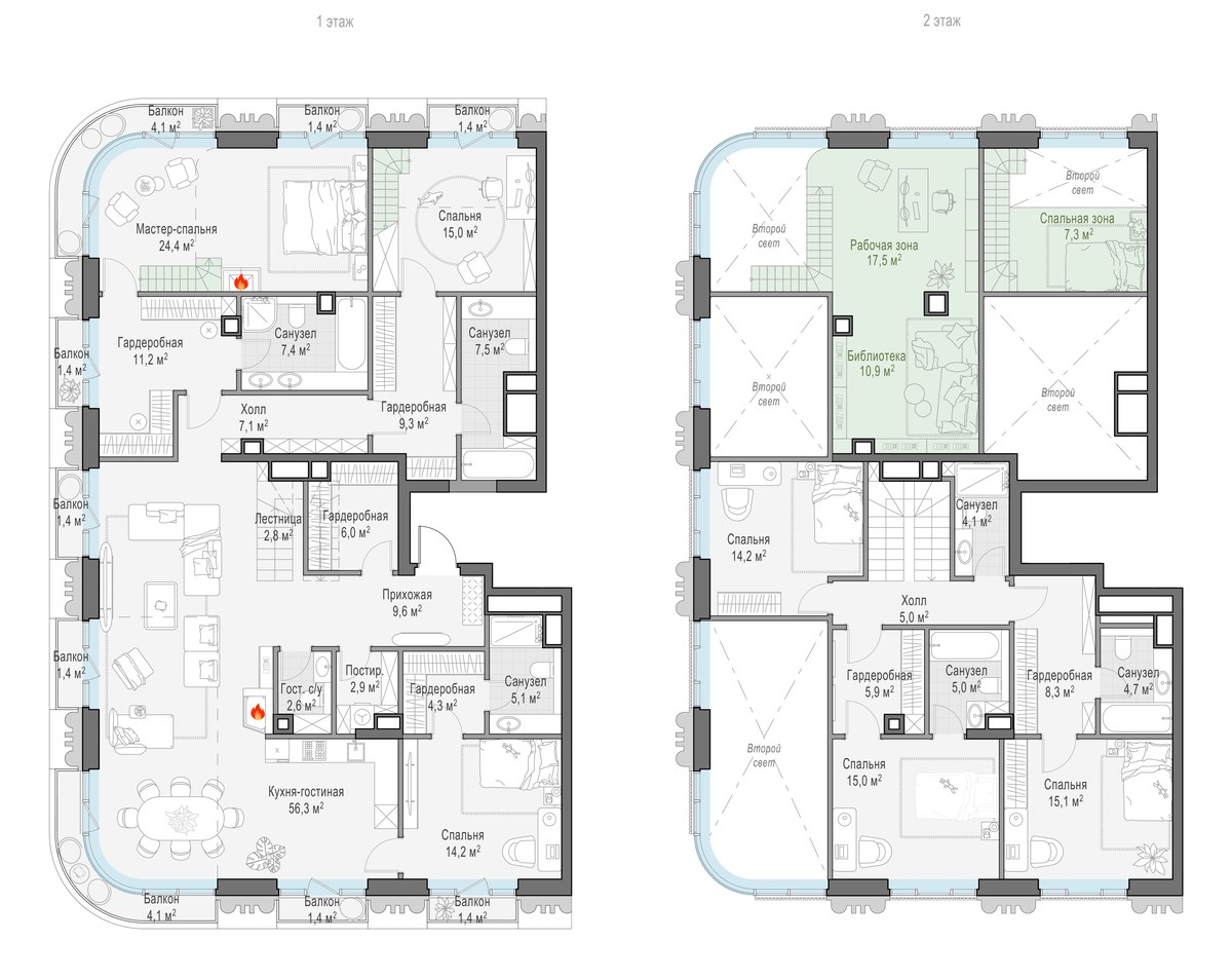 Планировка 259.1 м²