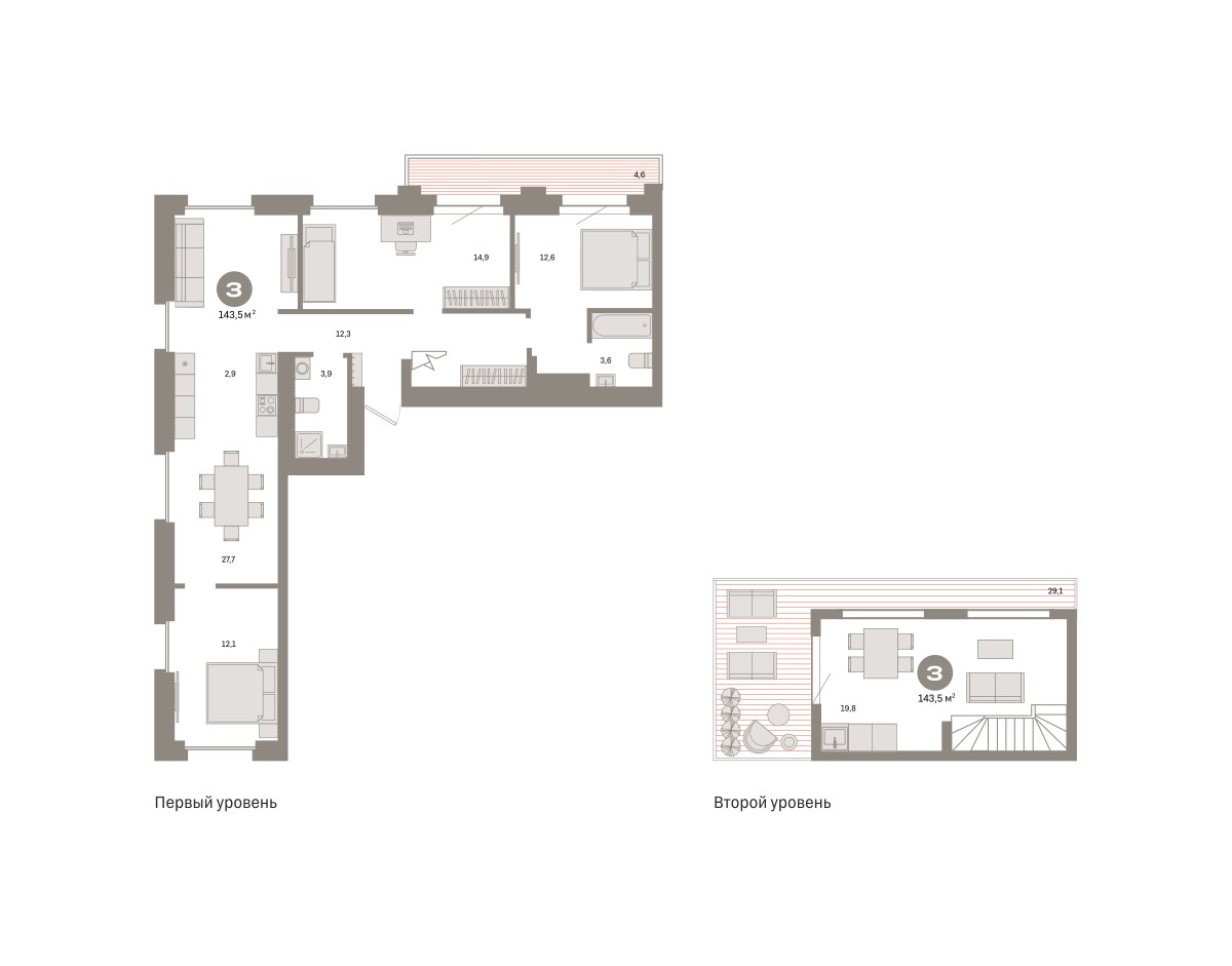 Планировка 143.5 м²