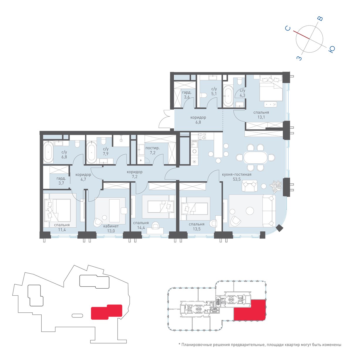 Планировка 182.1 м²