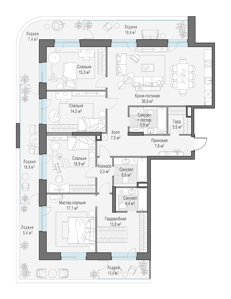 Планировка 183.0 м²