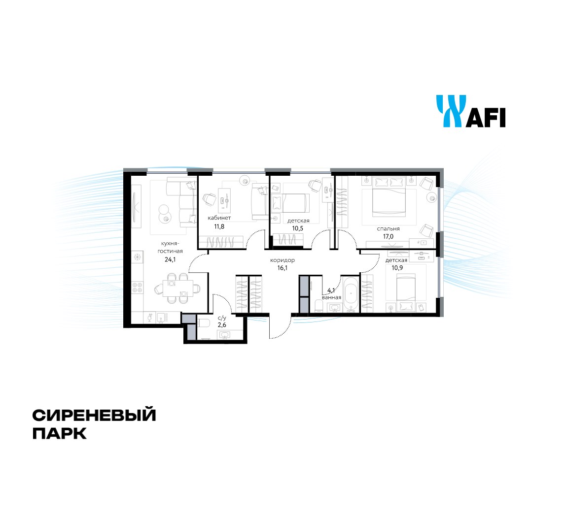 Планировка 98.9 м²