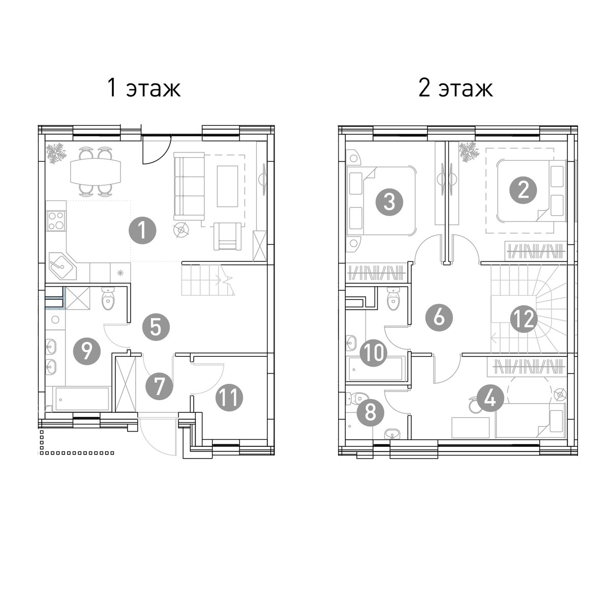 Планировка: 4-комнатная, 105.33 м²