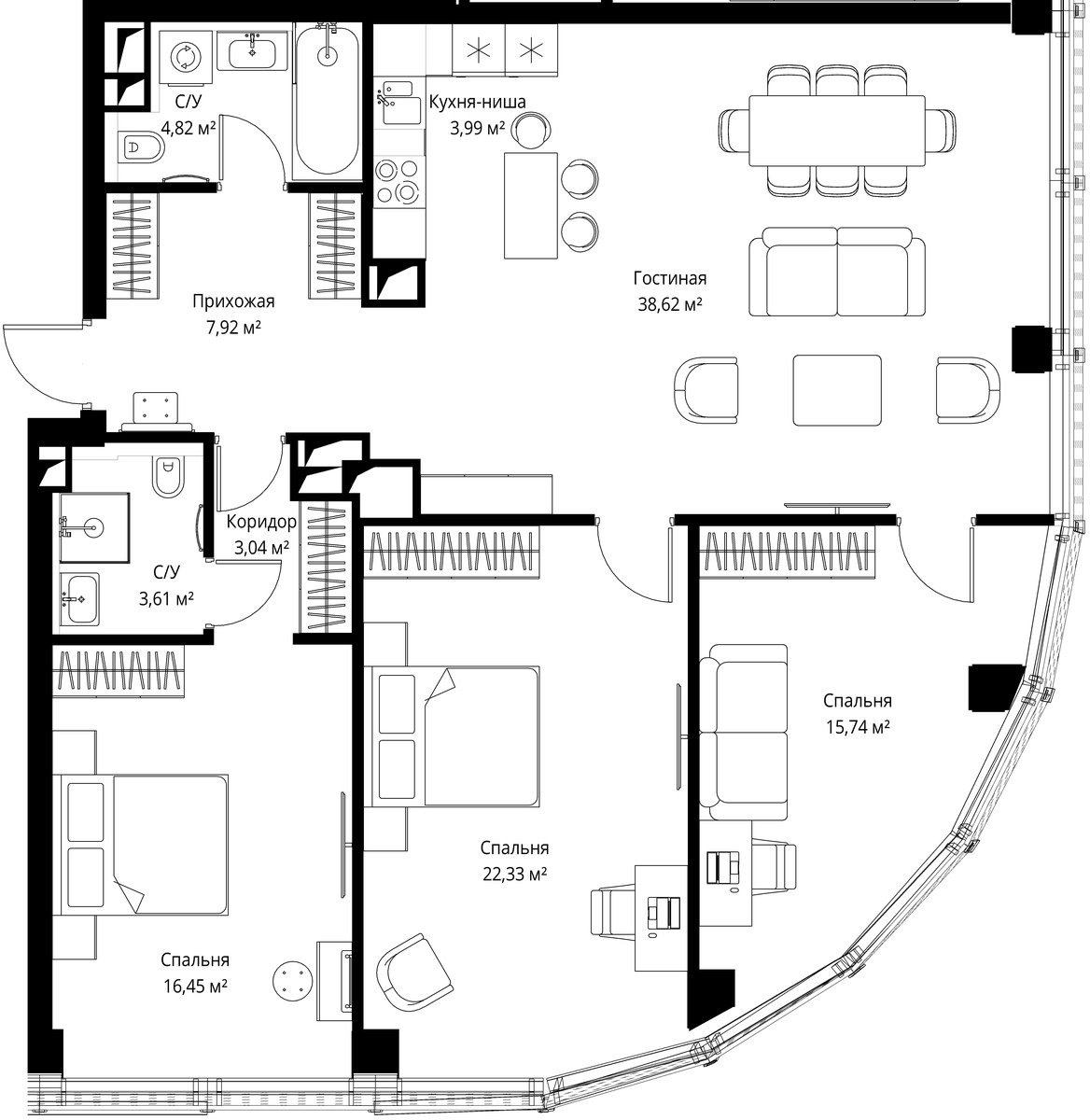 Планировка 117.5 м²