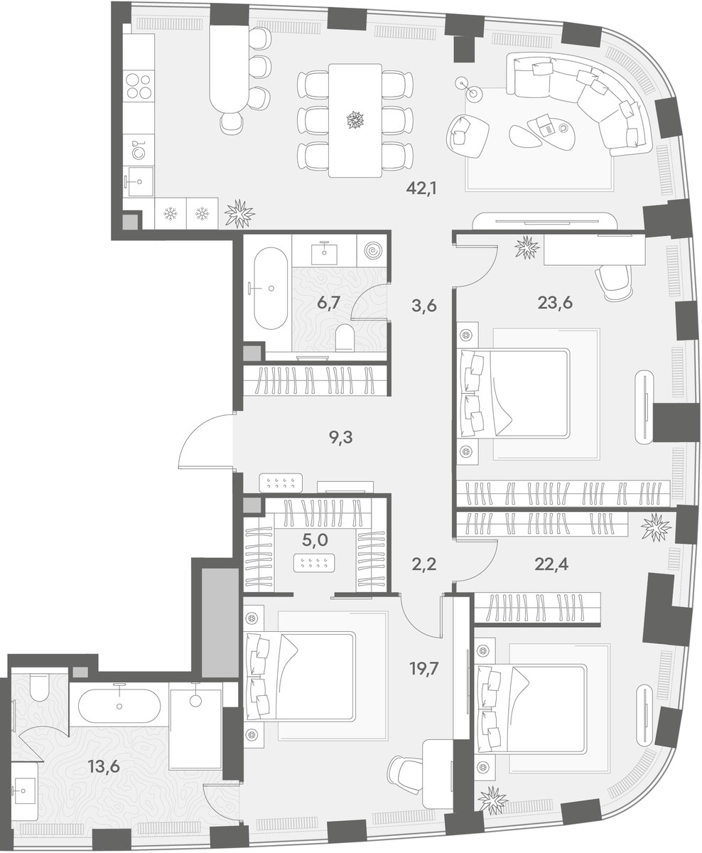 Планировка 148.2 м²