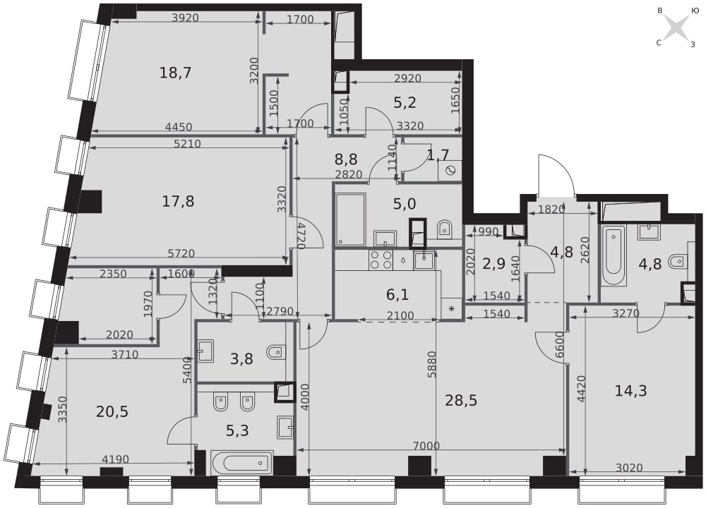 Планировка 148.2 м²