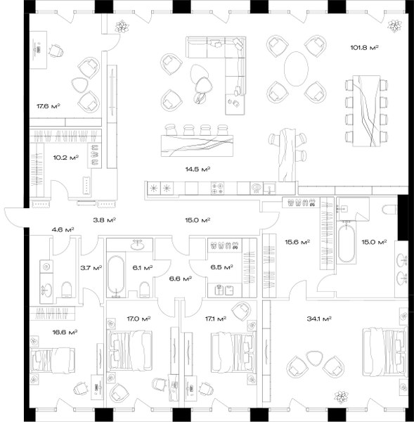 Планировка 305.9 м²
