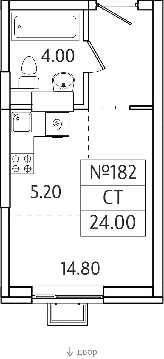 Планировка 24.0 м²