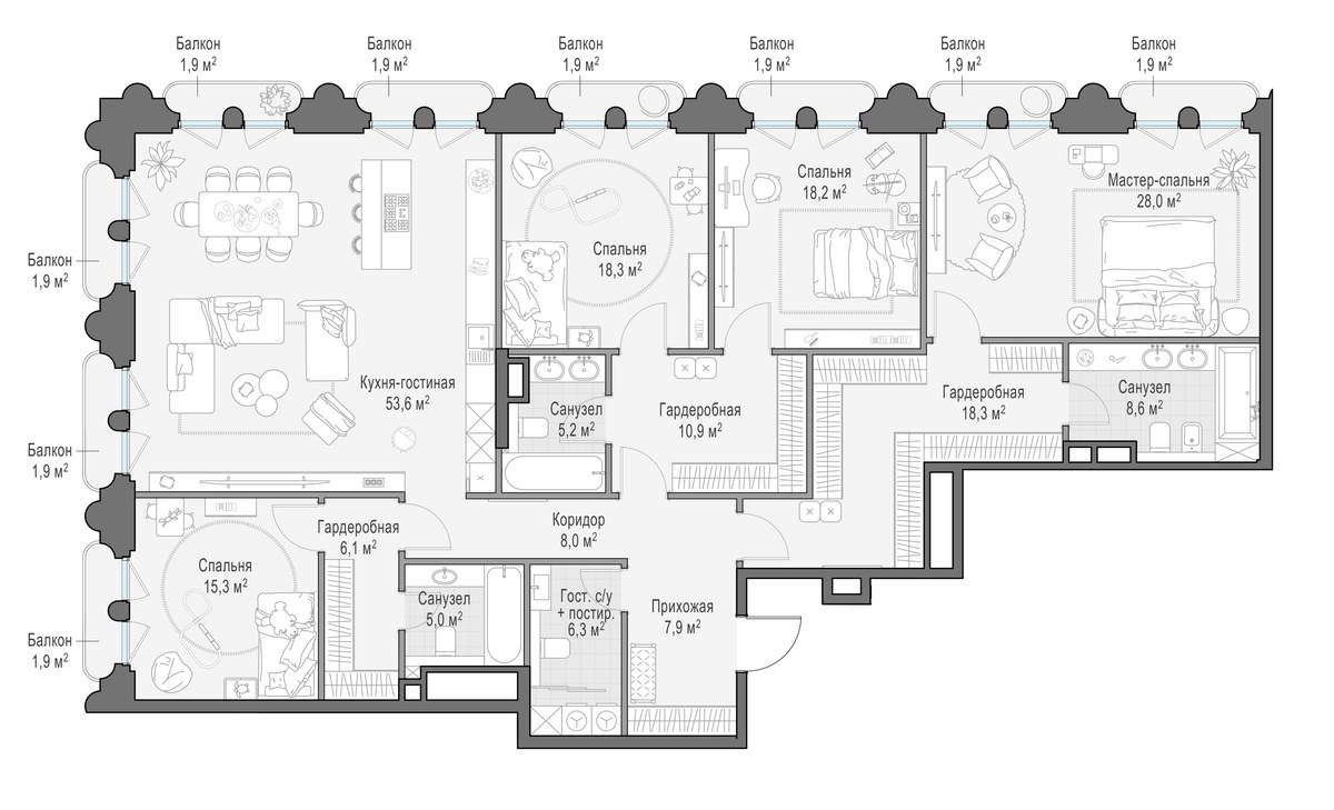 Планировка 215.0 м²