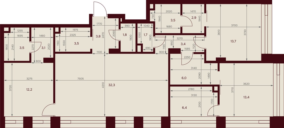 Планировка 110.7 м²