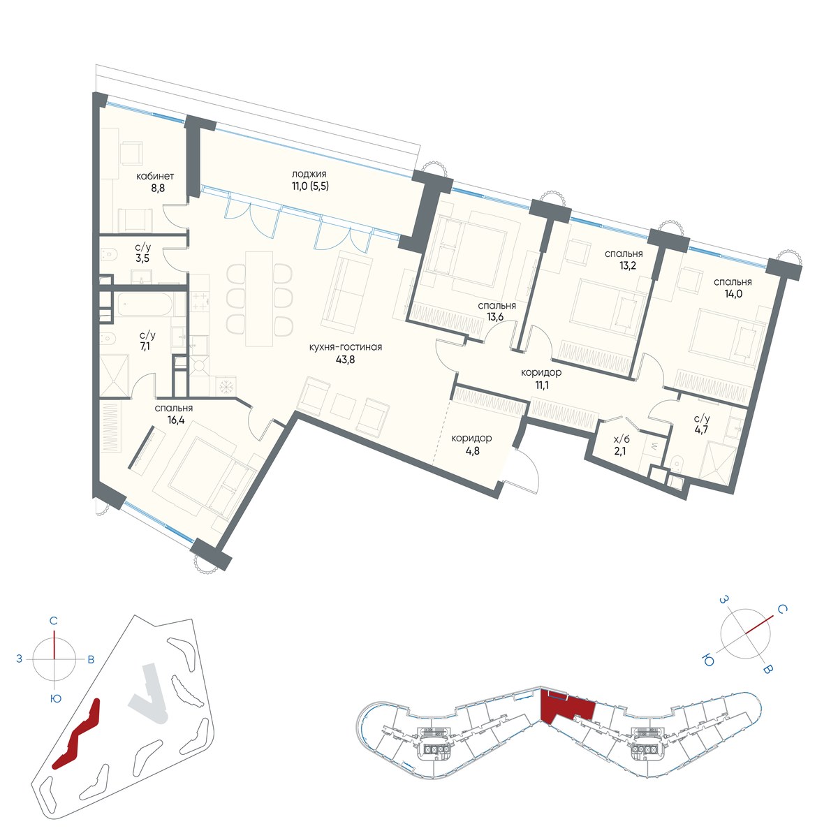 Планировка 148.6 м²