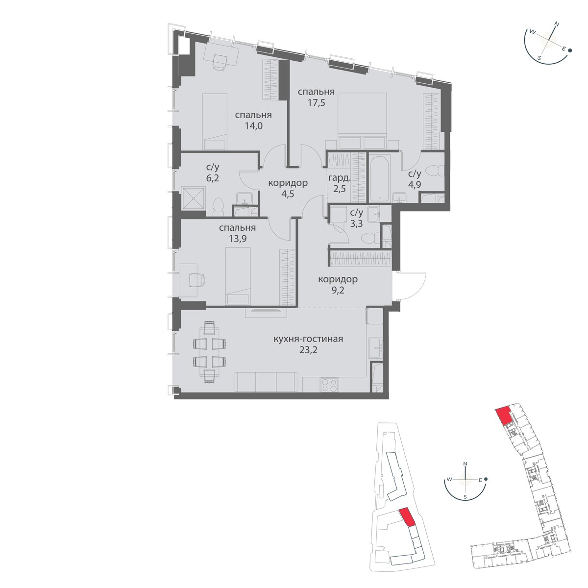 Планировка 99.2 м²