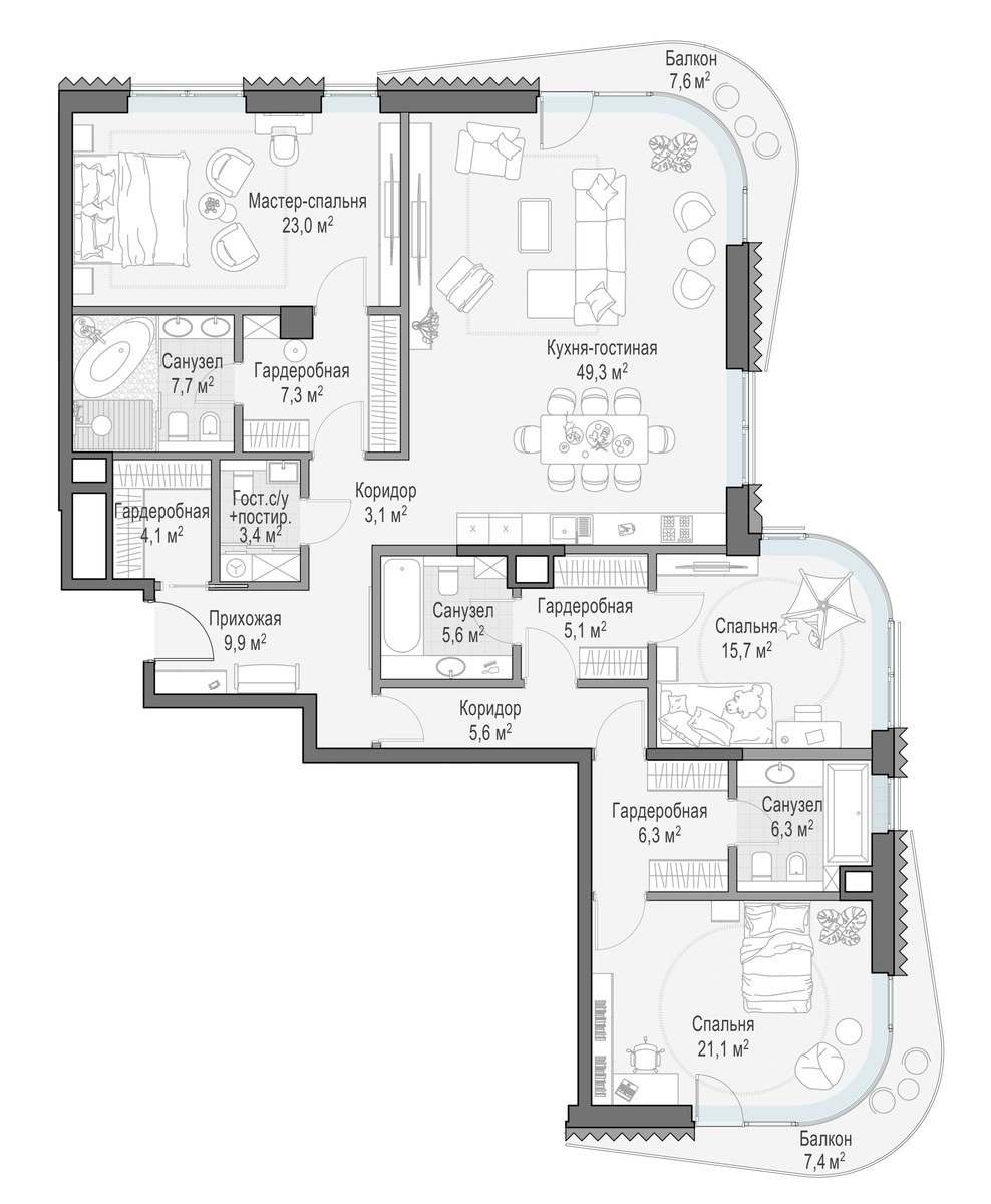 Планировка 177.8 м²
