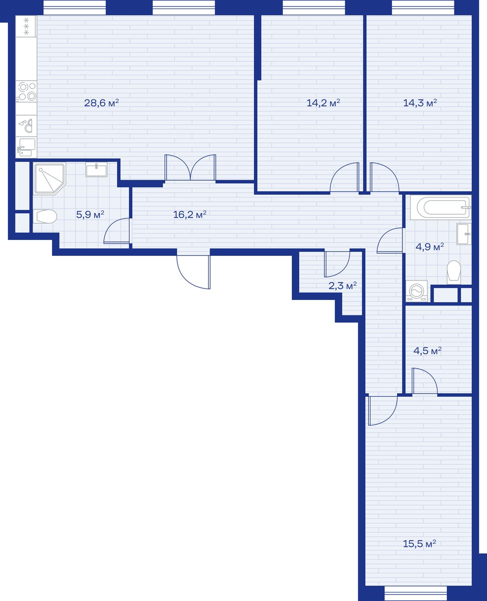 Планировка 107.0 м²