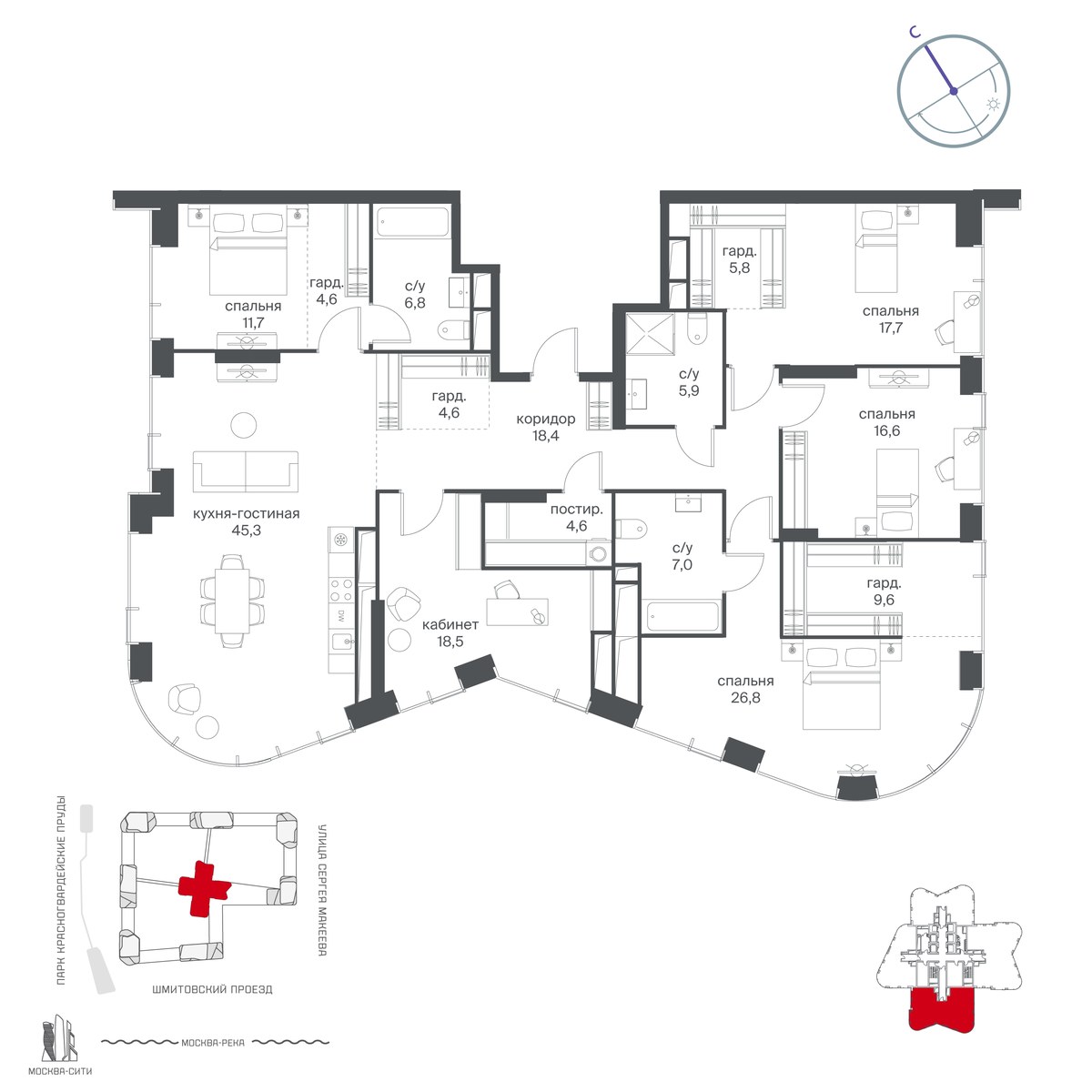Планировка 203.9 м²