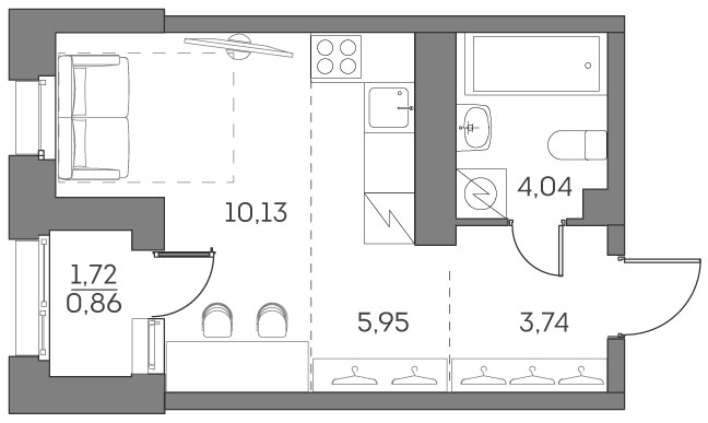Планировка 24.72 м²