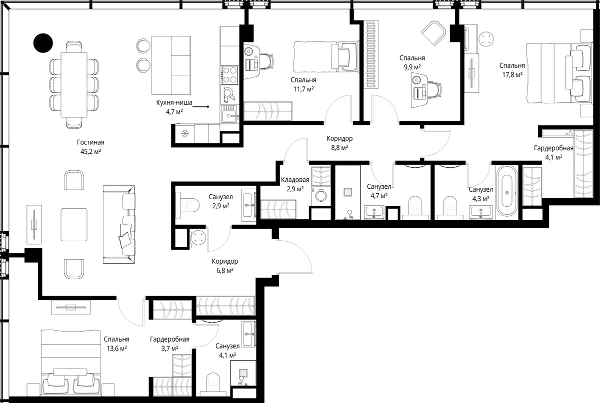Планировка 145.2 м²